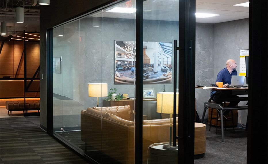 Digney York Associates glass walled office