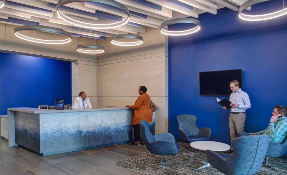 Arium AEC Firm High-Tech Electronics Manufacturing Front Desk Entrance