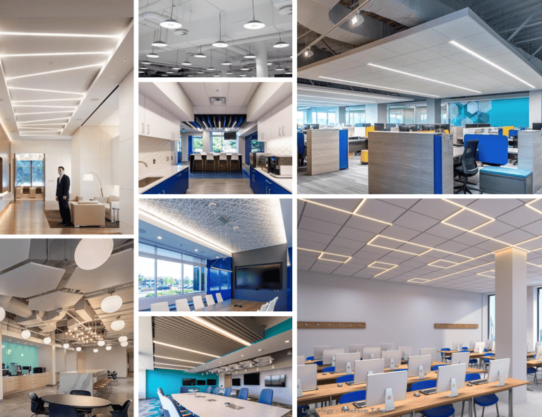 Collage of LED lighting examples