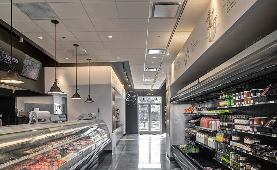 Butchers Club interior of store shelves