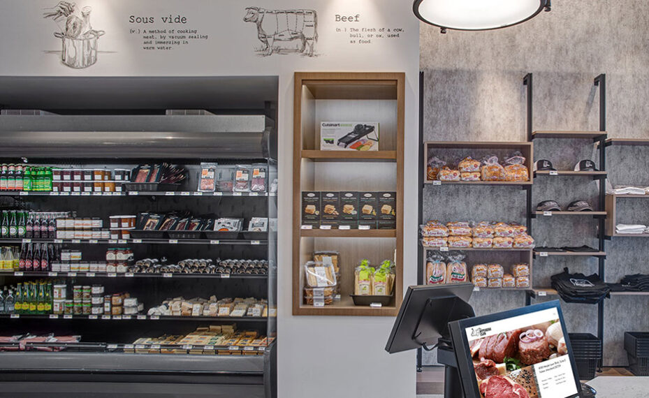 Butchers Club interior display shelves