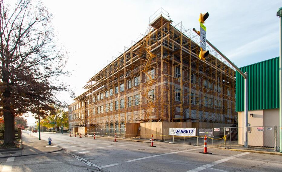 Charleston Catholic High School exterior construction