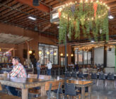 Checkerspot Brewery interior of people talking at tables