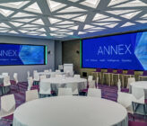 Leidos Annex conference room with tables and chairs