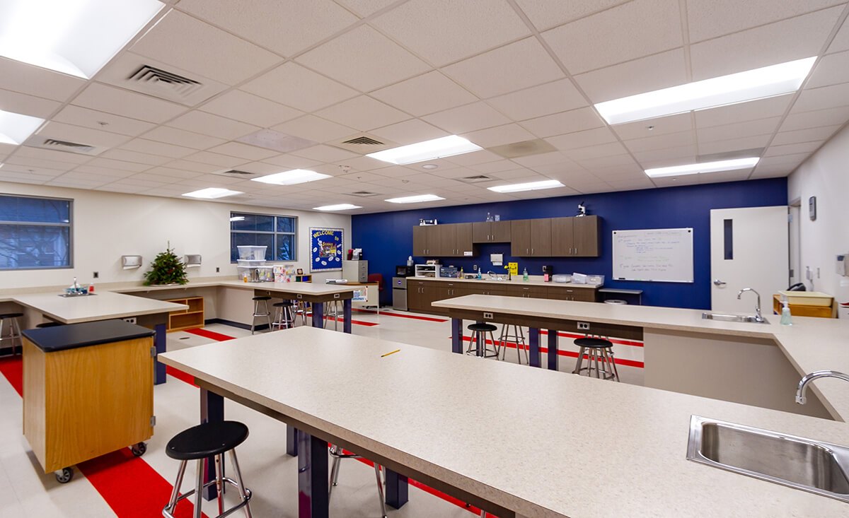 St. Martins Episcopal School interior of classroom and tables