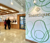 Tostique interior with large sign
