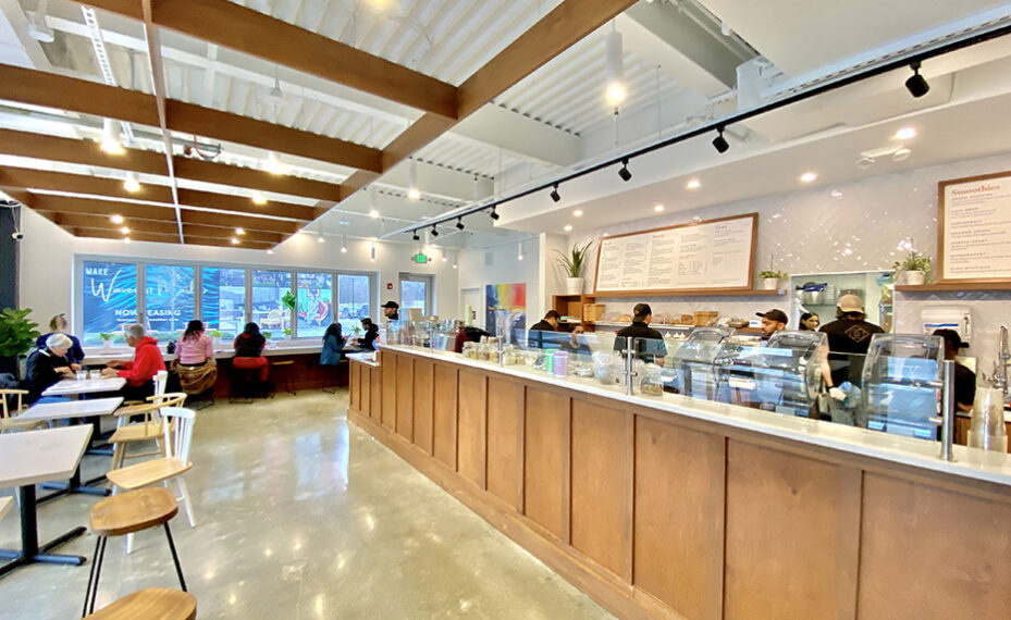Tostique interior with ordering counter