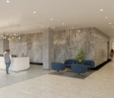 K Street Lobby renovation design rendering from right view