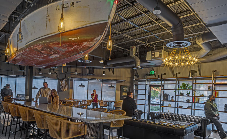 Kudu Dynamics office interior photo of amenity space from the right side