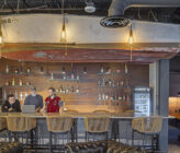 Kudu Dynamics office interior photo of amenity space from the front side of bar