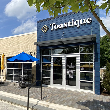 Toastique exterior of entrance
