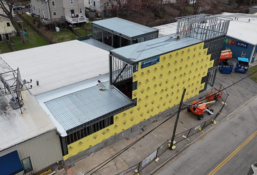 Alpha Biosciences exterior view 1 under construction from April 2