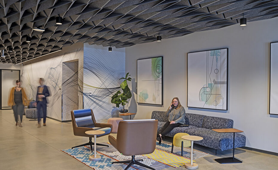 Global Technology Company interior lobby