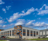High-Tech Electronics Manufacturing Facility exterior landscape