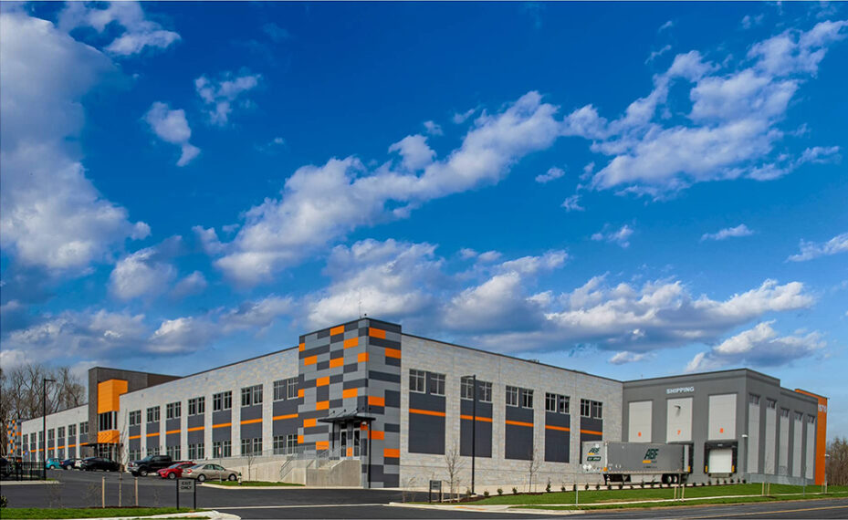 High-Tech Electronics Manufacturing Facility exterior landscape