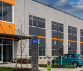 High-Tech Electronics Manufacturing Facility close-up exterior