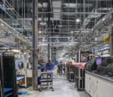 High-Tech Electronics Manufacturing Facility interior floor