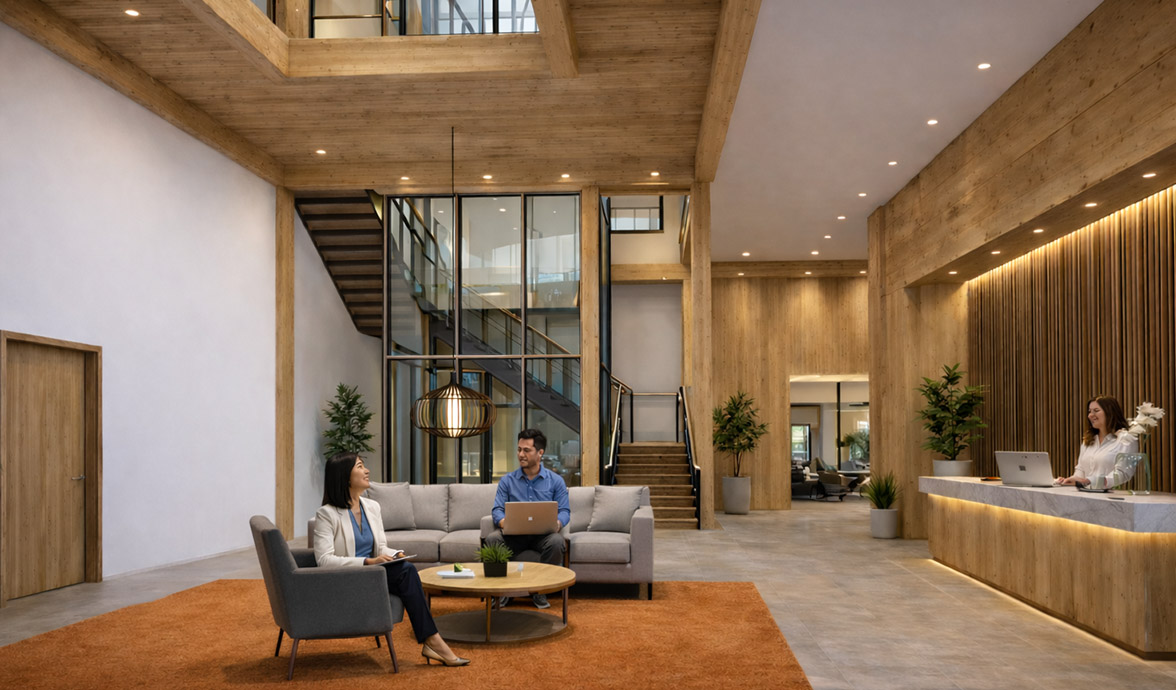 Mass Timber interior banner size