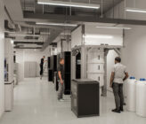 UMD quantum lab center interior rendering of people in lab area