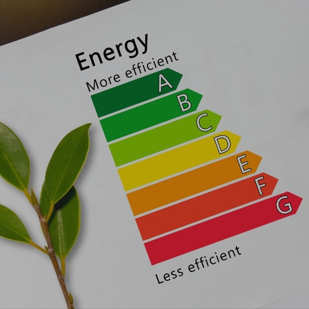 energy efficiency square graphic